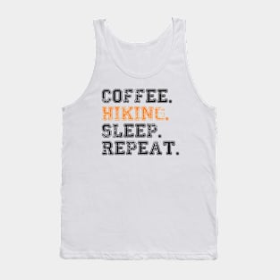 Coffee Hiking Sleep Repeat Outdoor Adventure Tank Top